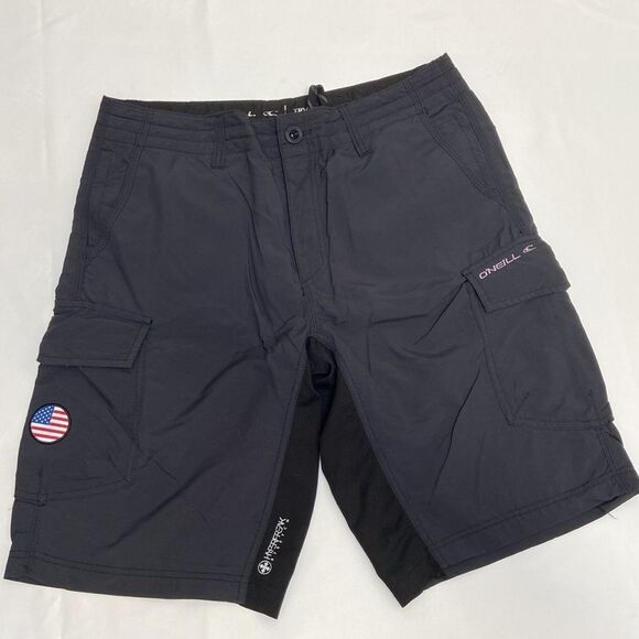 O'Neill Black Cargo Shorts with Relaxed Fit - Picture 9 of 9